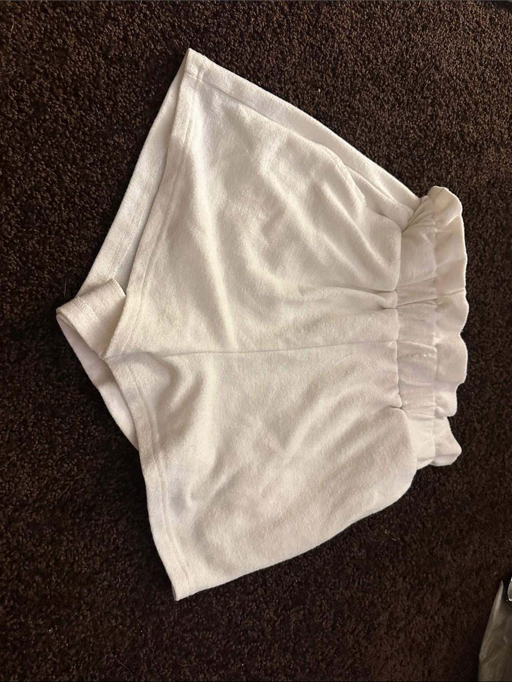 Le Lis White High-Waist Paperbag Shorts